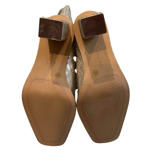 NWOT Jessica Simpson Gold Asire2 Rhinestone Embellished Fringe Boots, Sz… - Picture 13 of 14